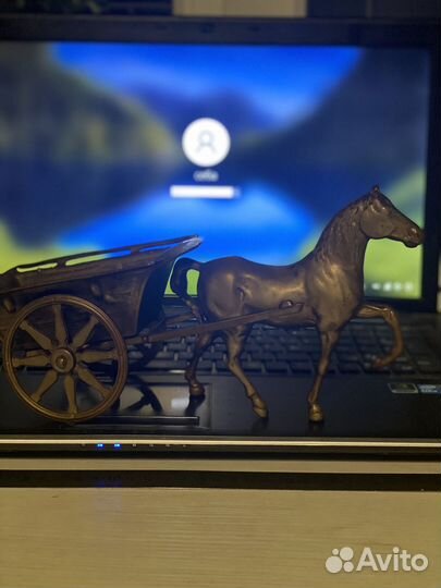 Лошадь с телегой винтаж старина германия