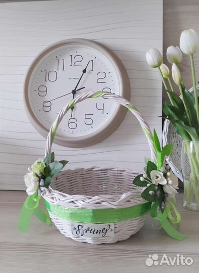 Пасхальные корзины с декором