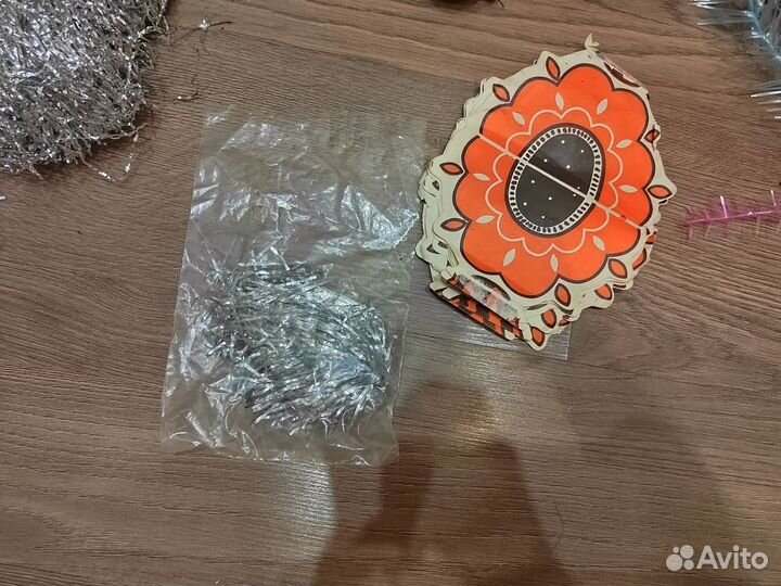 Елочные игрушки СССР, дождик, мишура