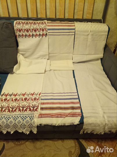 Рушник старинный льняной