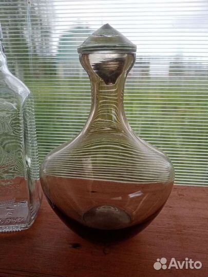 Графин, вазочка цветное стекло СССР
