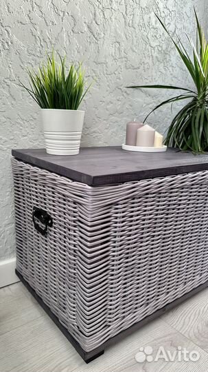 Сундук плетеный (из бумажной лозы)