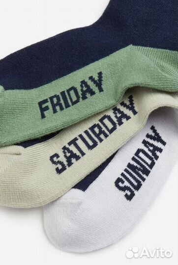 Hm носки детские, дни недели, 7 пар, 25/27