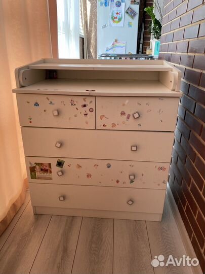 Пеленальный комод белый