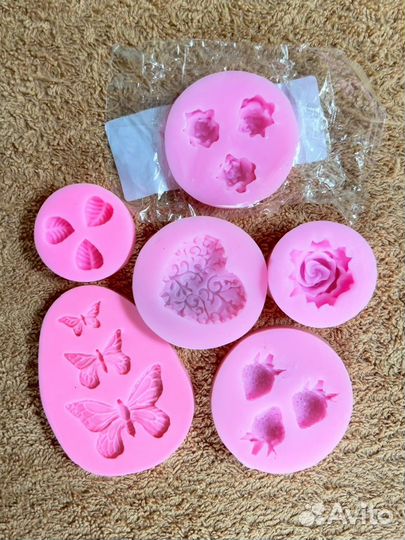 Молды силиконовые - набор 6 шт