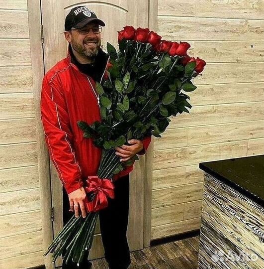 Розы высокие Доставка цветов