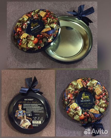 Жестяные коробки для печенья и подарков