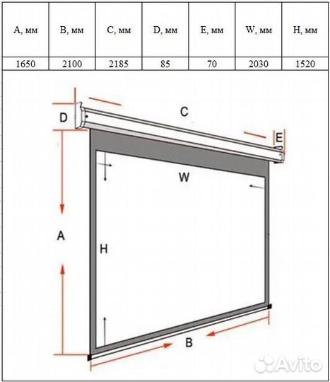 Экран для проектора рулонный