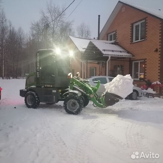 Услуги минипогрузчика фронтальный, уборка снега