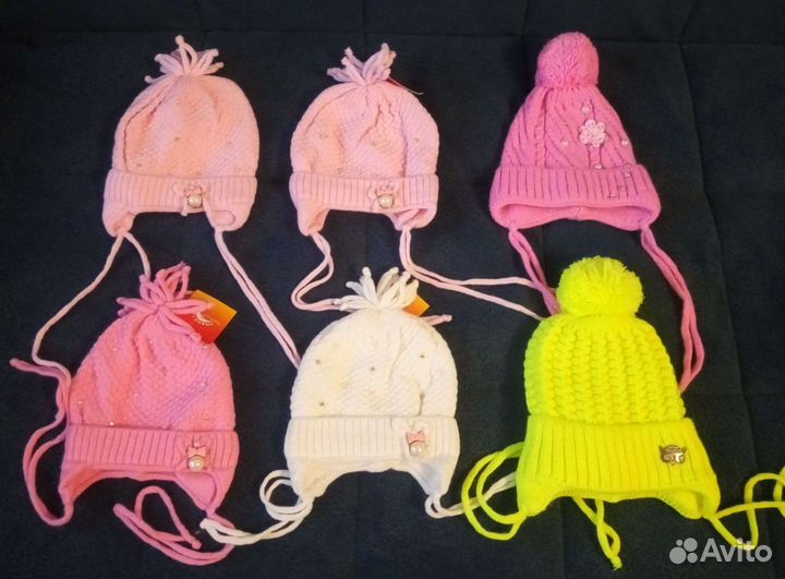 Шапки для двойни от 0-3лет