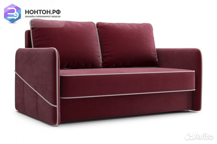 Диван еврокнижка Энерджи бордовый