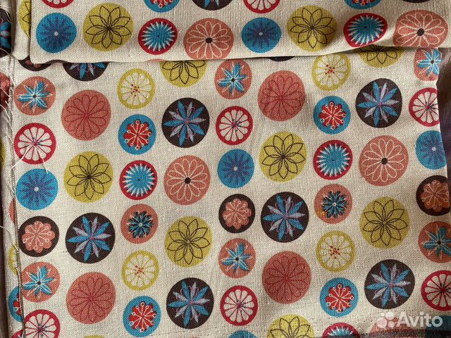 Отрезы ткани (лен и джинса)