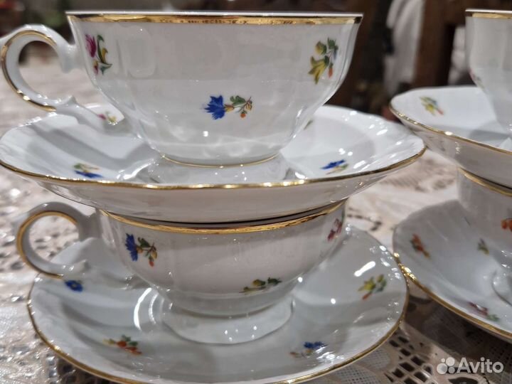 Чашки чешские. Цена за чашку и блюдце