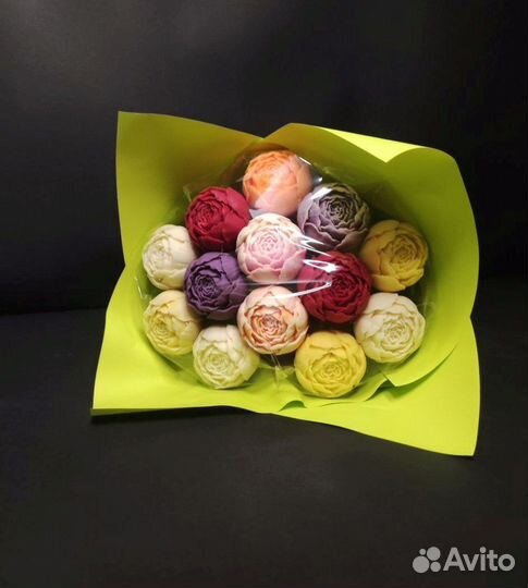 Пионы из Бельгийского Шоколада - 13 шт в Букете