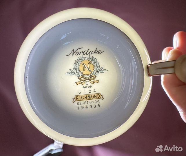 Чайное трио, тонкий японский фарфор Noritake