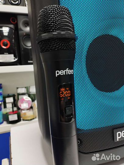 Колонка Портативная+2 бесп.микрофона perfeo новая