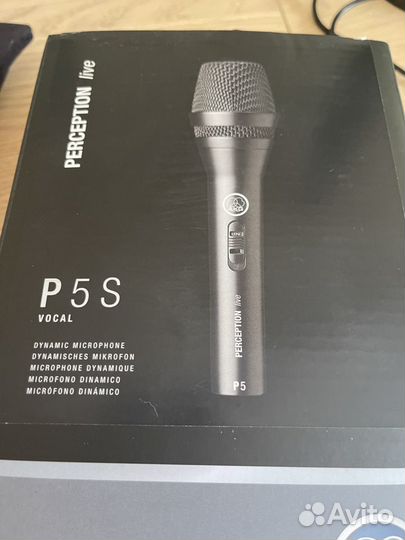 Микрофон AKG p5s, шнур 5м и переходники (новый)