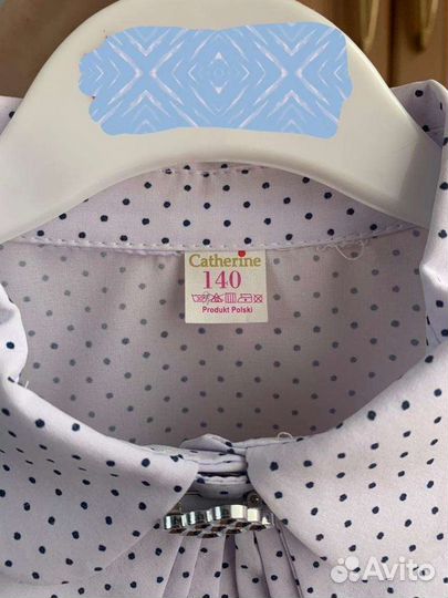 Блузка белая для девочки 140