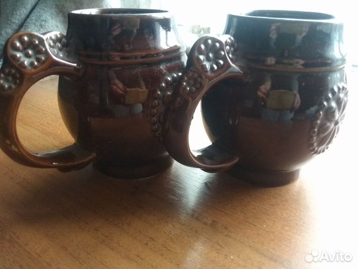 Пара кружек керамических, глянец