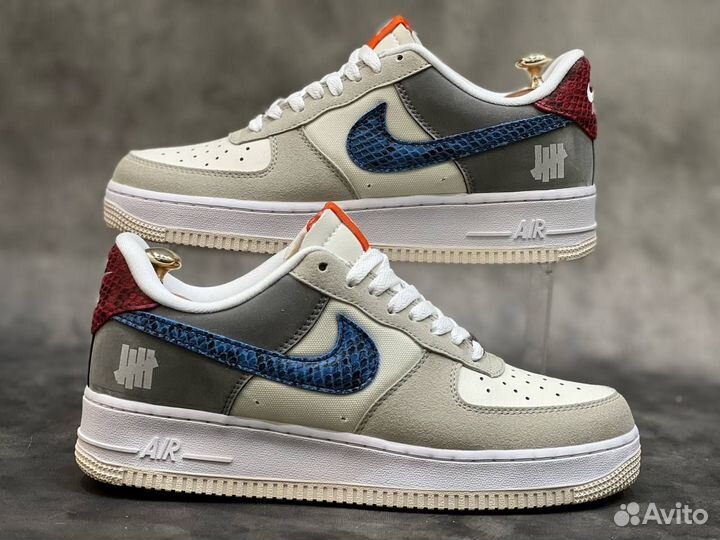 Nike air force 1 серые син разм. 45