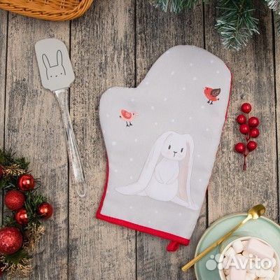 Набор подарочный: варежка-прихватка+лопатка