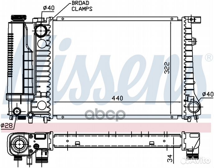 Радиатор BMW E30 316/318 M/T 88-92 60735A Nissens