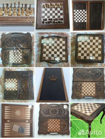 Нарды ручной работы резные размеры 30 на 60