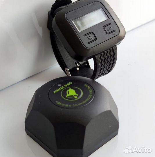 Кнопка вызова официанта Бургер и часы пейджер