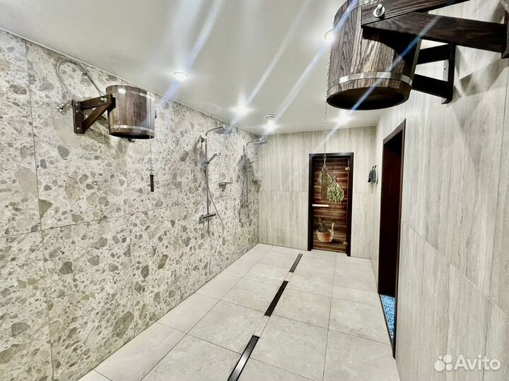 Баня на дровах с бассейном 