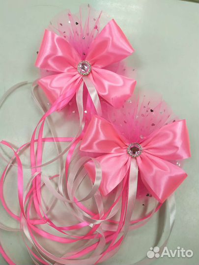 Банты на свадебную машину