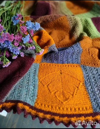 Плед вязаный