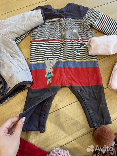 Пакетом теплая одежда на 9-12 мес