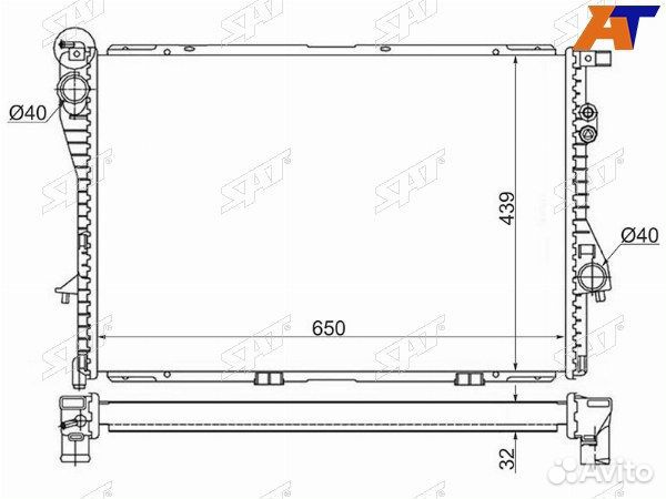 Радиатор BMW, BMW 5 series, BMW 5-series E39 95-03, BMW 5-series E39 95-03 4/5D, BMW 7 series, BMW 7