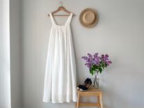 Платье сарафан летнее новое 50 52 HM белое в пол