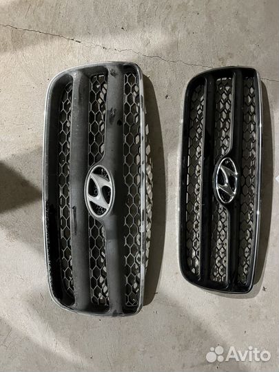 Решетка радиатора hyundai santa fe 2