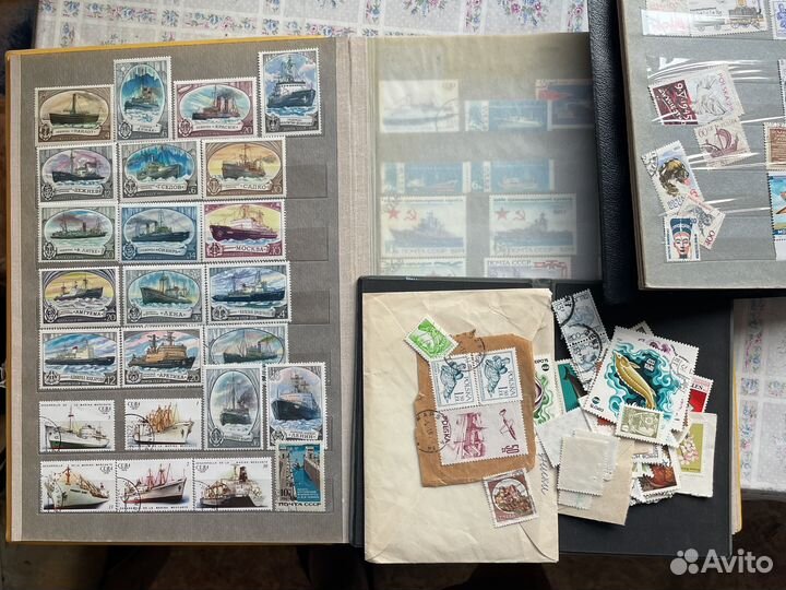 Почтовые марки, монеты, открытки