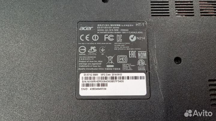 Acer e5-571/e5-531 /i5-4210U/820M/8gb/SSD+HDD