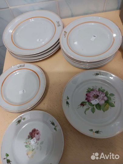 Блюдо и тарелки зик и дулевские.ссср
