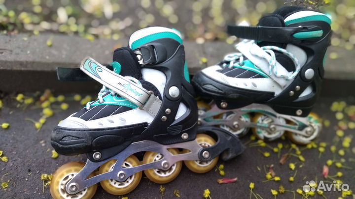 Роликовые коньки детские раздвижные размер 30-33