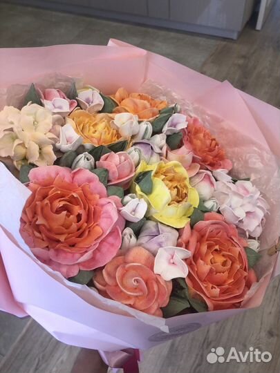 Цветы из зефира