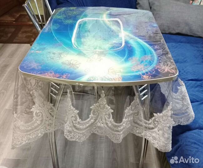 Силиконовая скатерть с кружевом