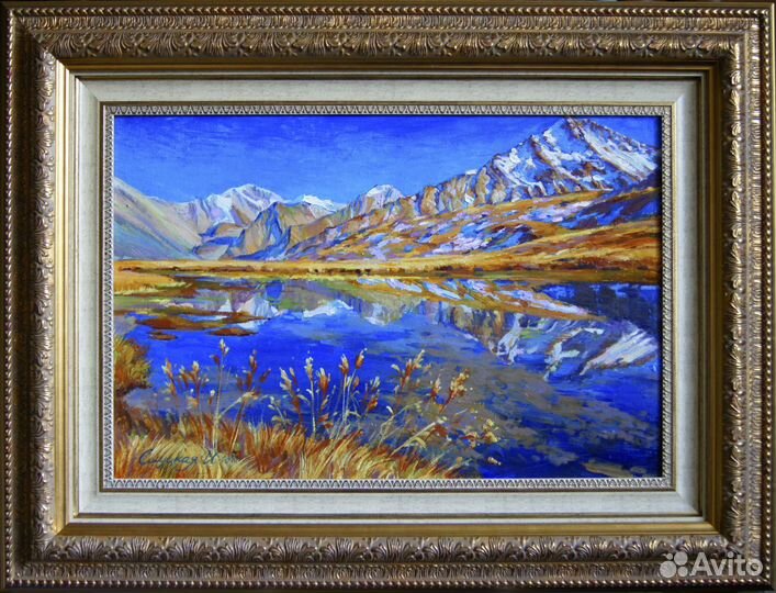 Картина маслом на холсте Горы. -на подарок