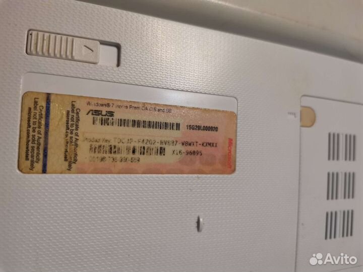 Ноутбук asus на запчасти