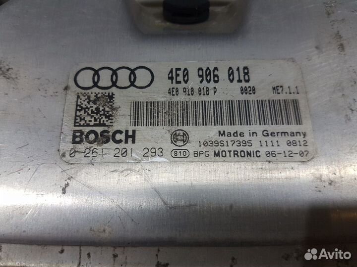 Блок управления двигателем 6.0 W12 Audi a8 ауди а8