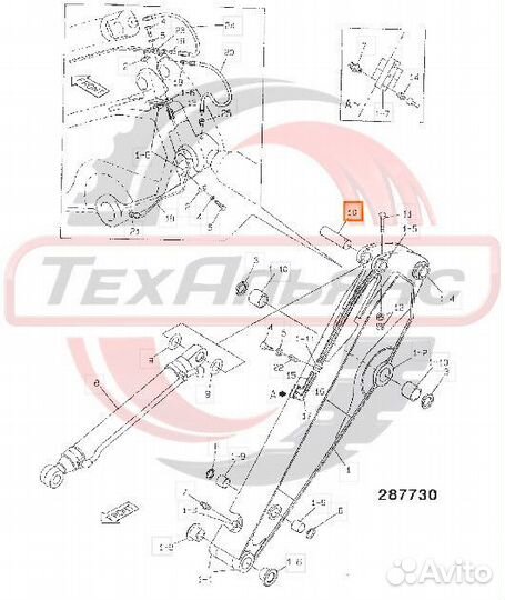 Палец KSV0456 г/ц ковша (Турция)