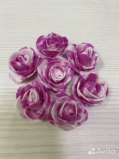 Мраморные розы из фоамирана