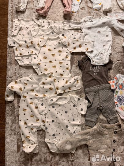 Детские вещи для девочки пакетом 56-62