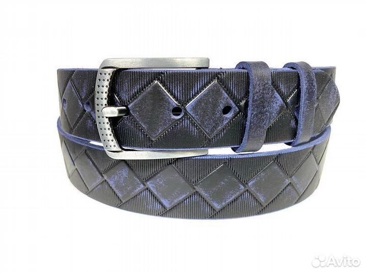 Ремень кожаный с тиснением 