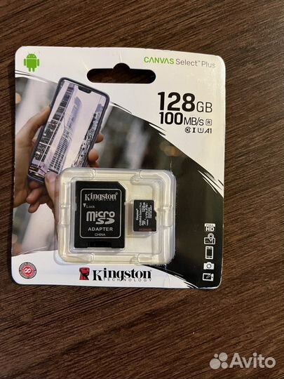 Карта памяти Kingston microsdxc 128