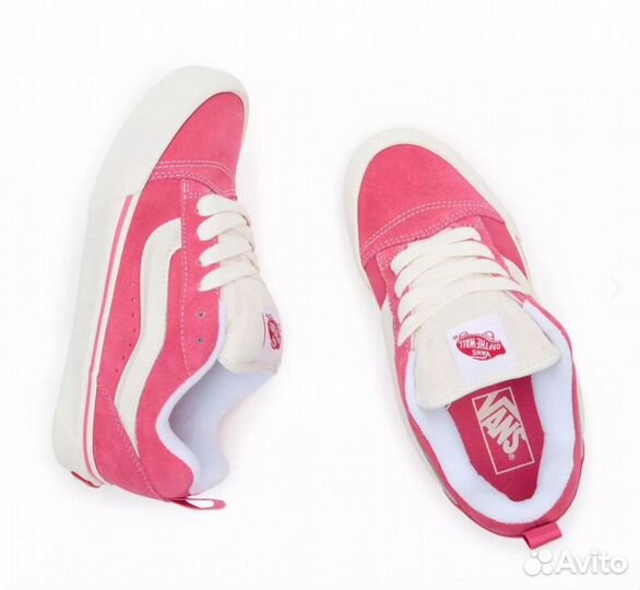 Кеды Vans Knu Skool Retro Pink True White